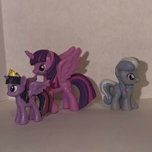 🎀5/$15, 3pc lot Twilight Sparkle and Silver spoon G4 my little ponies